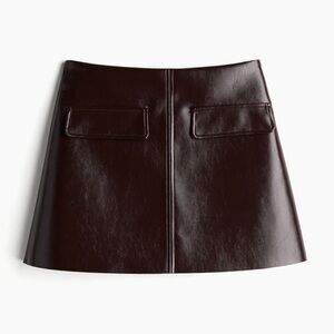 HM coated mini skirt